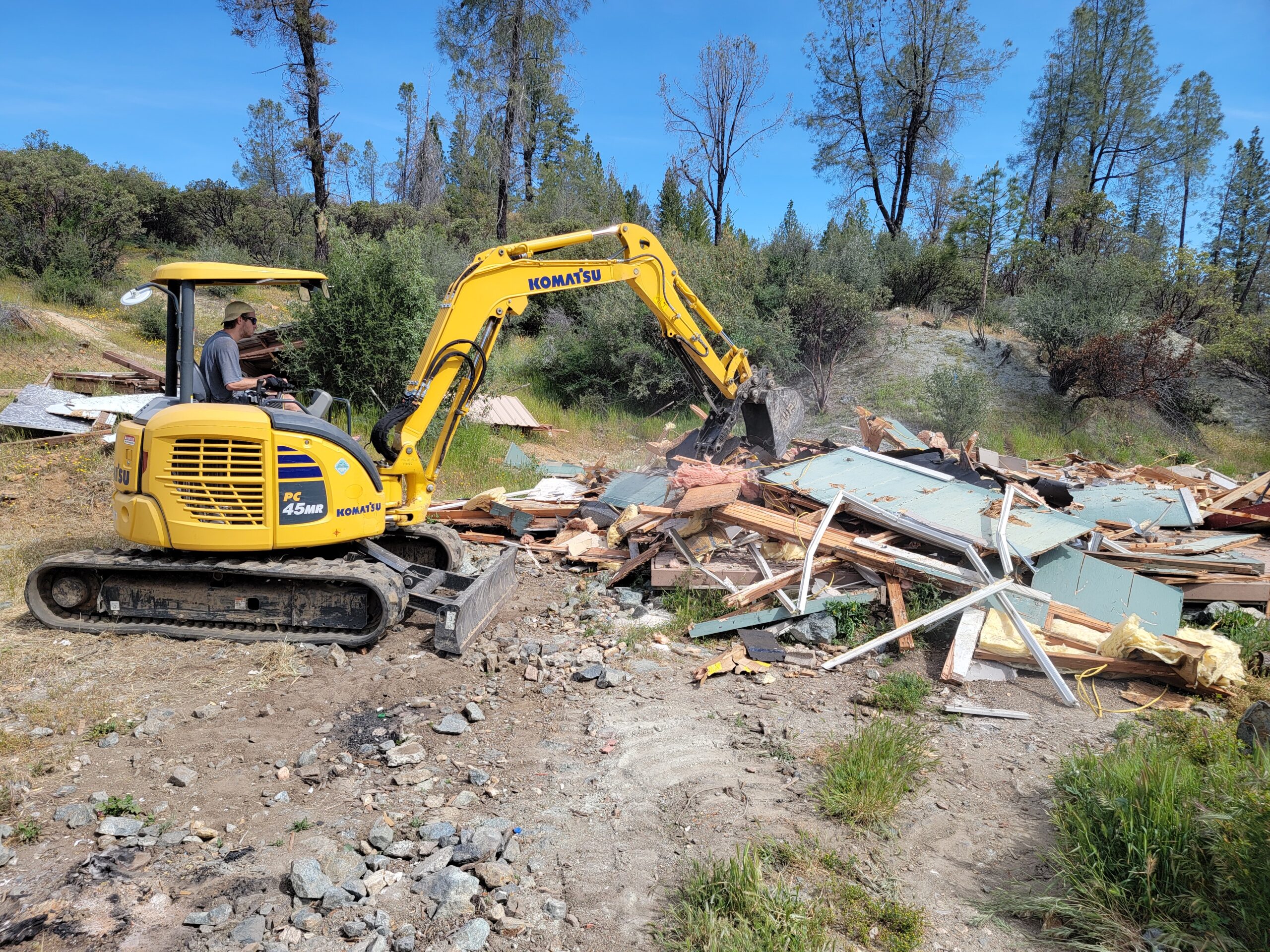 Demolition Job, Auburn, California. New Castle, Grass Valley, Nevada City, Penn Valley